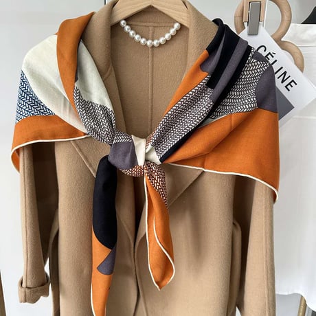 【スカーフコレクション】21選 30%シルク ウール混 柔らかい 上品