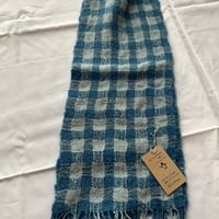 シルクウール格子マフラー