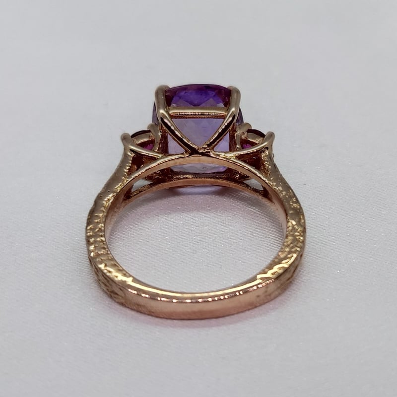 アメジスト リング 指輪 5.0ct SV925 天然石 非加熱 2月 誕生石 【在庫