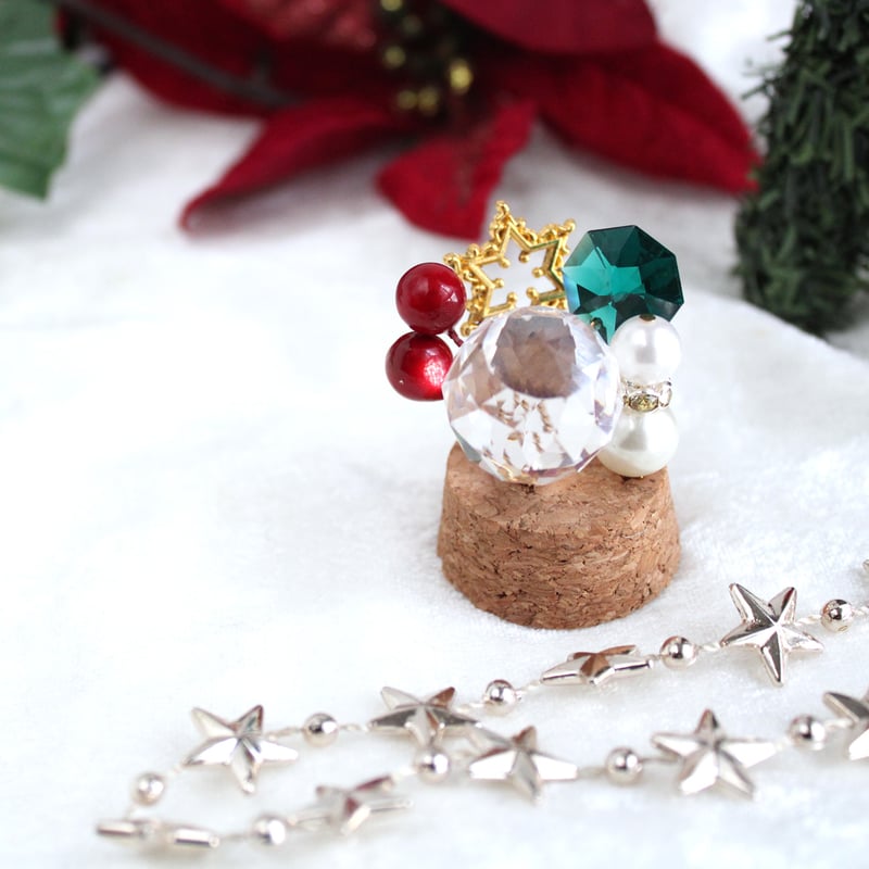 初級キット☆簡単♪置き型コルクのクリスマスミニサンキャッチャー制作