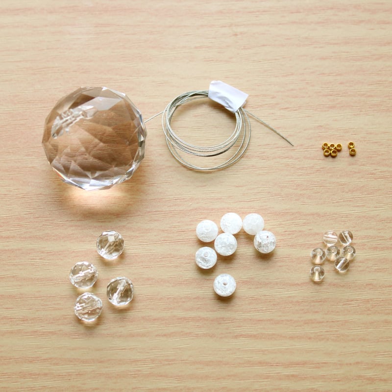 初級キット☆高品質トリプル水晶のサンキャッチャー制作キット【動画