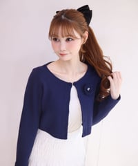 Camellia short cardigan(navy)