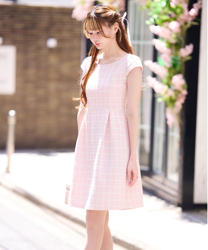 Marry me マリーミー　tweed one piece(pink) tweed one piece(pink) | Marry me