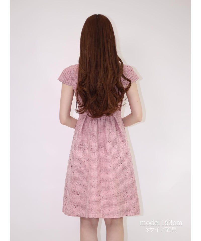 Marry me マリーミー　tweed one piece(pink) Marry me マリーミー tweed one piece(pink) - メルカリ