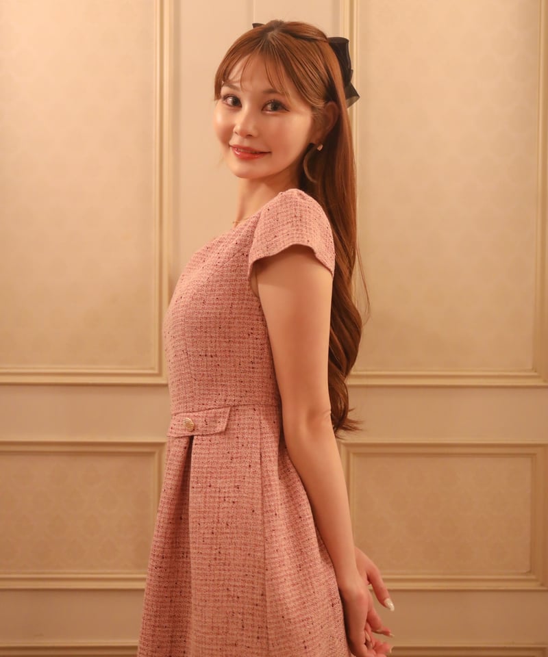 Marry me マリーミー　tweed one piece(pink) Marry me マリーミー tweed one piece(pink) Marry me
