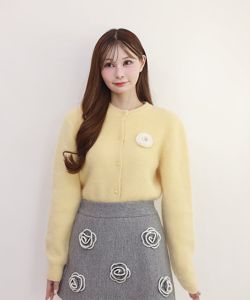 Knit cardigan(yellow） | Marry me