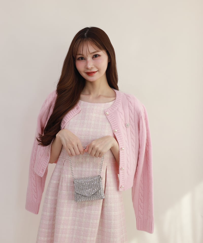 Marry me マリーミー　tweed one piece(pink) tweed one piece(pink) | Marry me