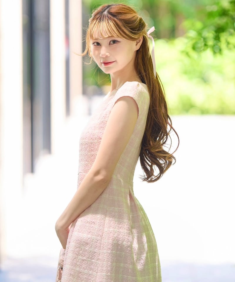 tweed one piece(pink) | Marry me