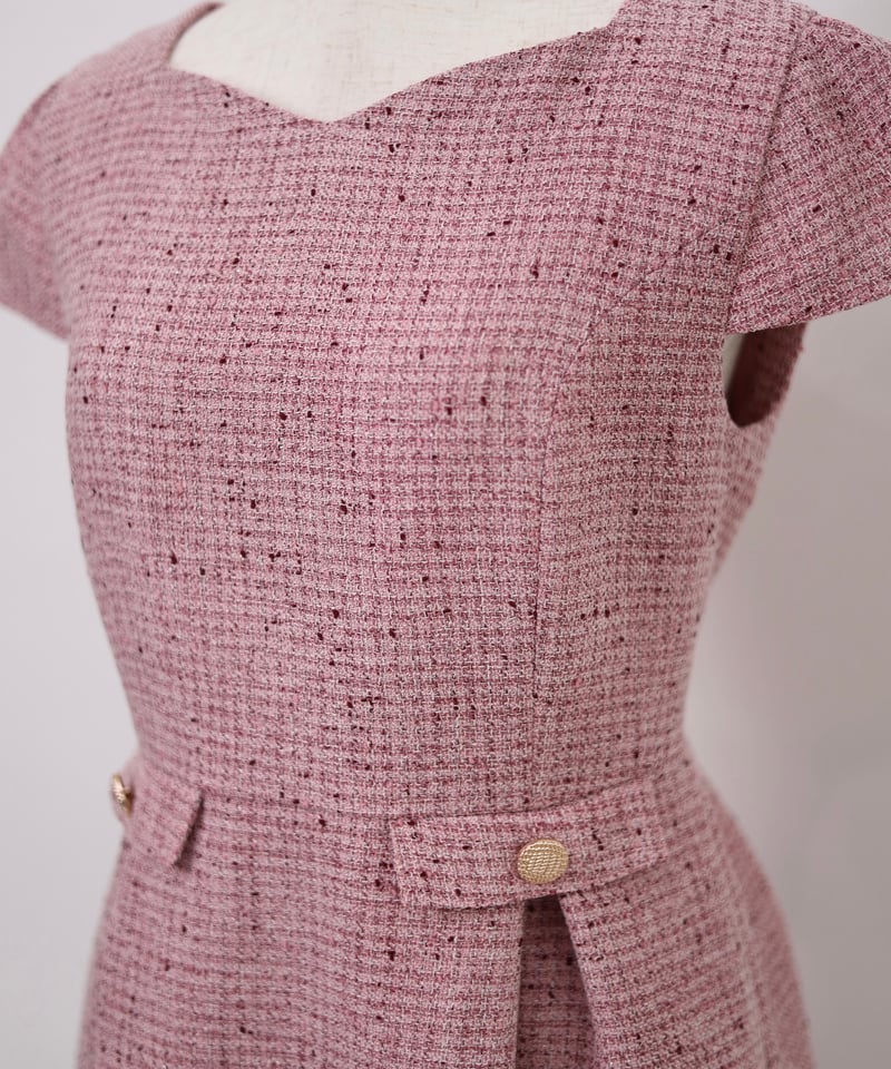 Marry me マリーミー　tweed one piece(pink) tweed one piece(pink) | Marry me