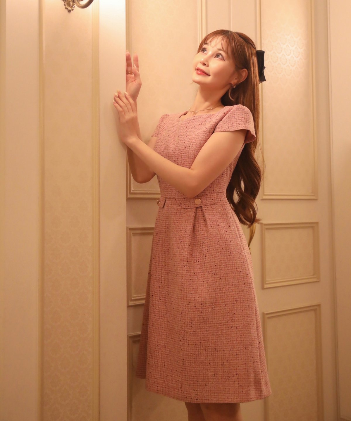Marry me ライトグリーンツイードワンピース fit=scale-down,w=1200
