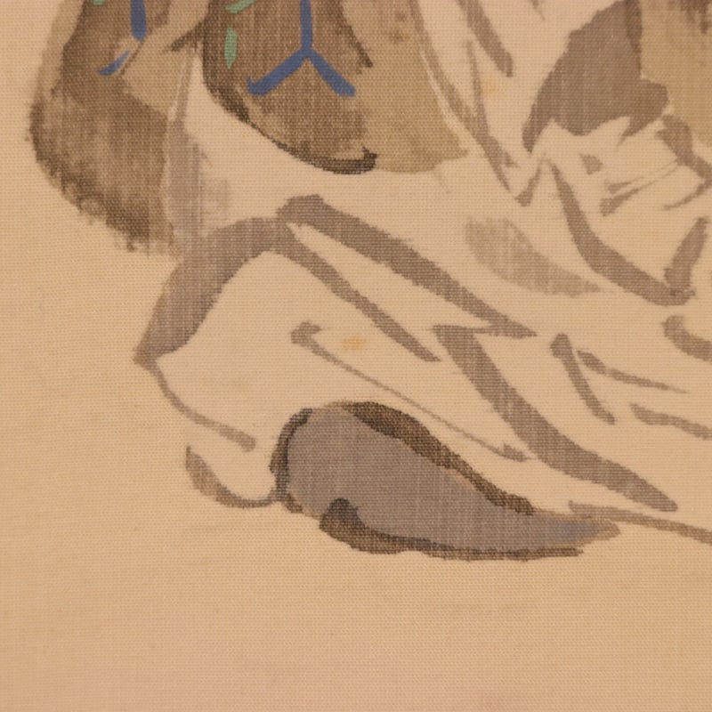 188 岡本大更 「寿老図」 絹本 三重の人 独学の画家 | 三梨 art and