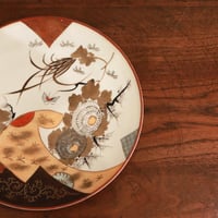 28 伊万里焼 松竹梅と鶴文膾皿 色絵金彩 中皿 幕末～明治期 5寸 | 三梨