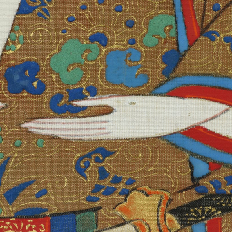 52 酒井 抱一「内裏雛」春掛け 絹本 双幅 琳派 江戸時代後期 東京 掛軸