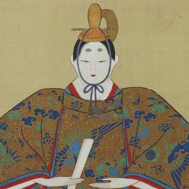 52 酒井 抱一「内裏雛」春掛け 絹本 双幅 琳派 江戸時代後期 東京 掛軸