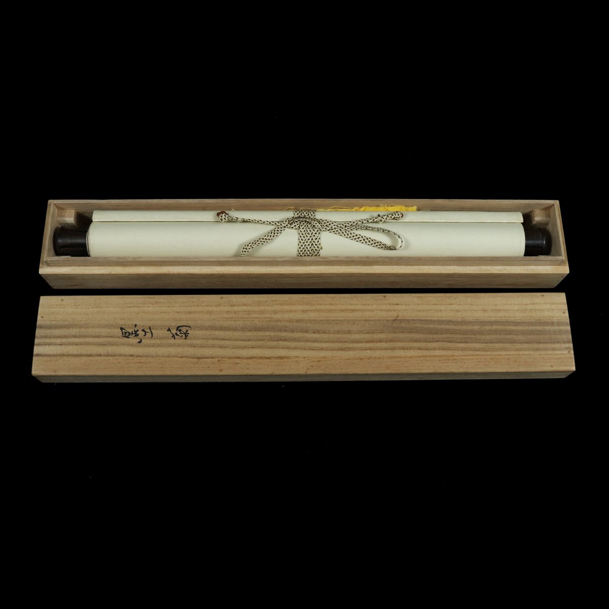 55 殿村 藍田「墨菊」 共箱 画賛 絹本 書家 豊道春海師事 平成元年代28