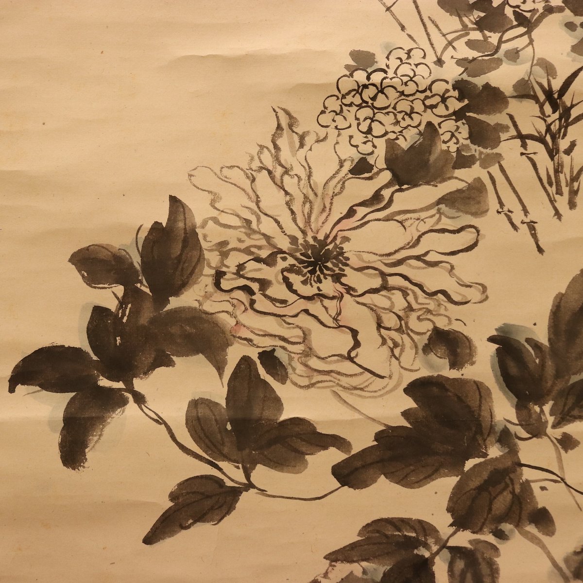 古い掛軸　岡田半江(おかたはんこう)　山水図　合わせ箱　日本画　j30 古い掛軸 岡田半江(おかたはんこう) 山水図 合わせ箱 日本画 j30