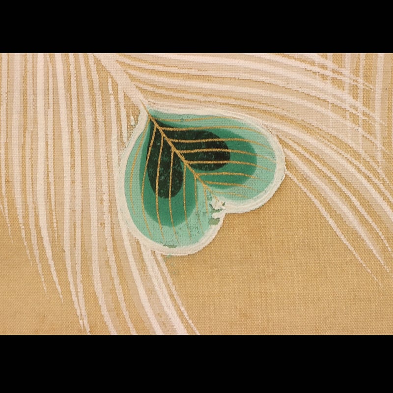 5 上田 耕甫「旭日白鳳」正月掛け 絹本 共箱 大阪の人 南画家 1921年作