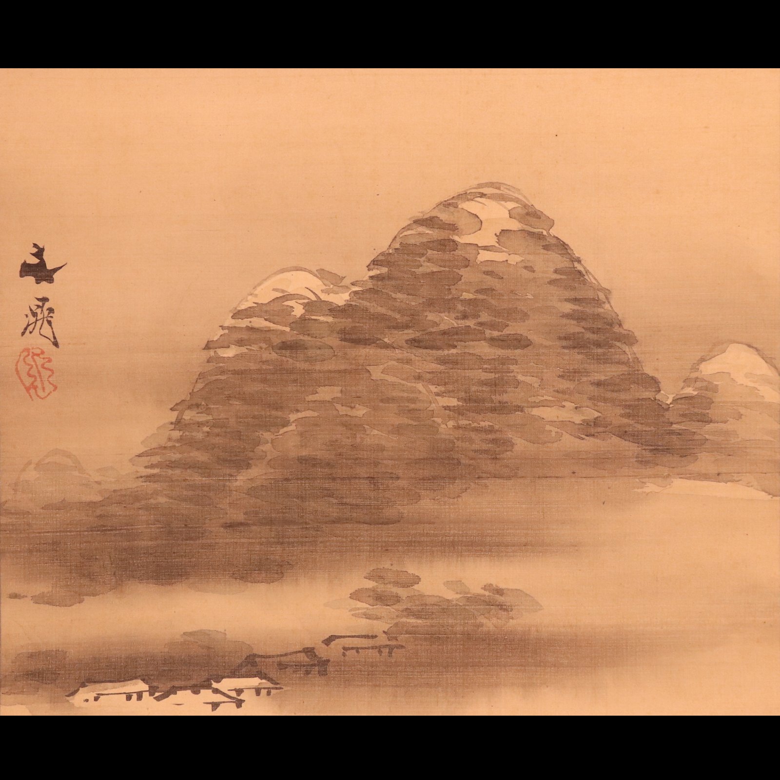 192 谷文晁 「山水」 絹本 文人画大家 清人張秋谷師事 | 三梨 art and