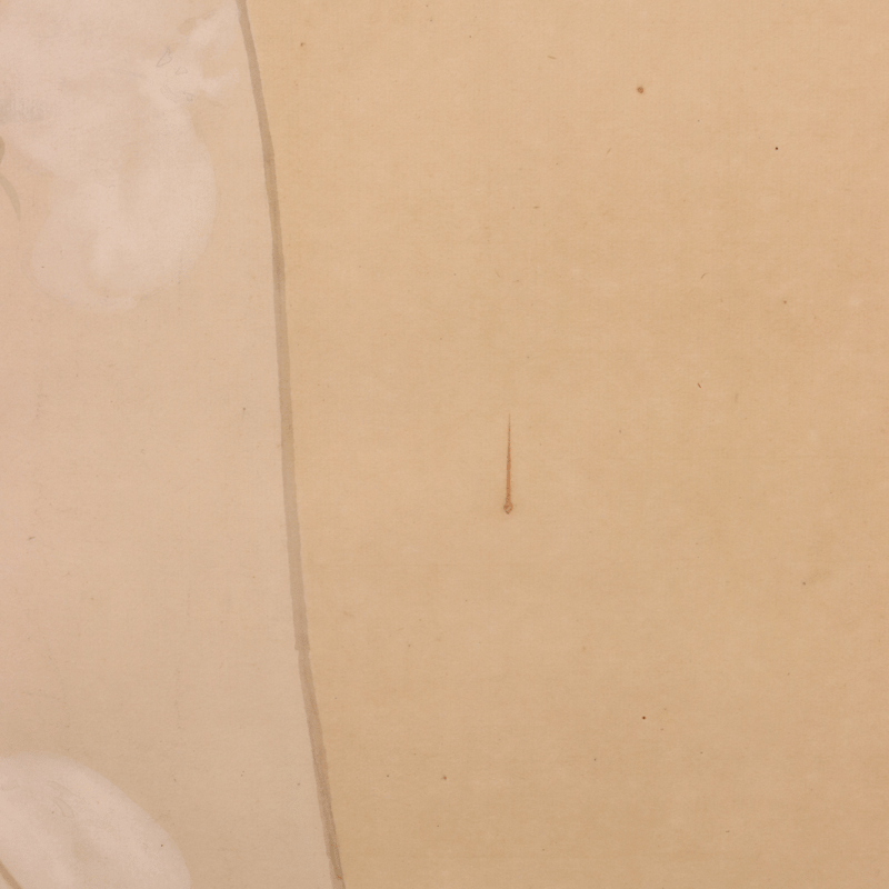 11 北野 恒富 「蛍と美人図」夏掛け 絹本 肉筆 稲野年恒に師事 日本