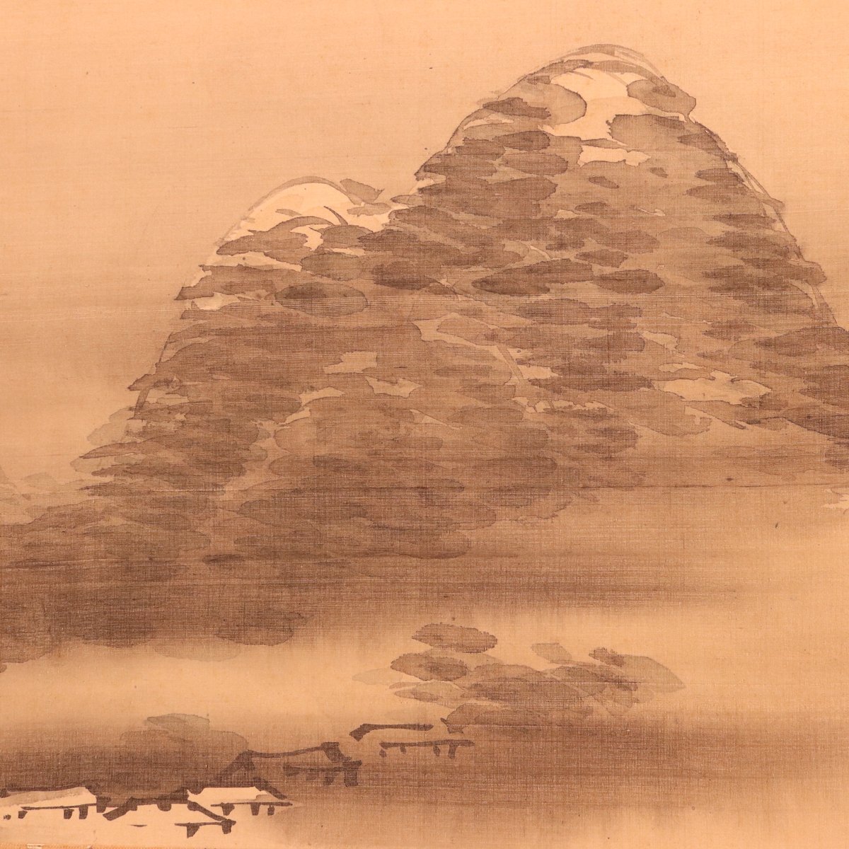 192 谷文晁 「山水」 絹本 文人画大家 清人張秋谷師事 | 三梨