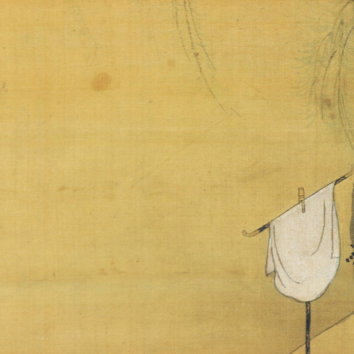 49 菱川 和翁「物思う遊女図」肉筆 絹本 江戸時代の浮世絵師