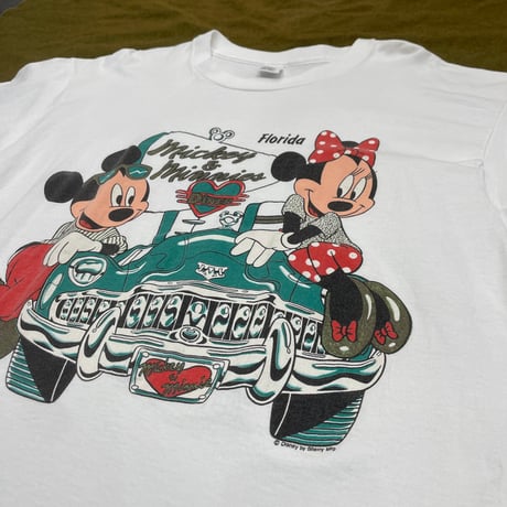 【古着 キャラクターT】Disney ディズニー ミッキー＆ミニー 90’s XL / 253-049