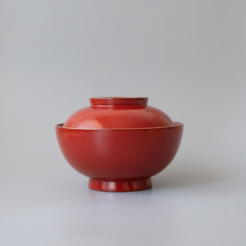 汁椀（朱・金縁） | つなぐおわん