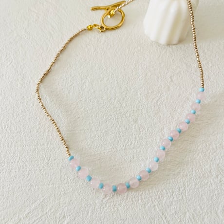 Rose color necklace