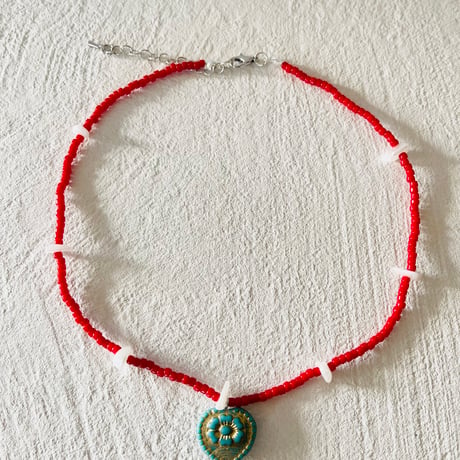 Red beads necklace