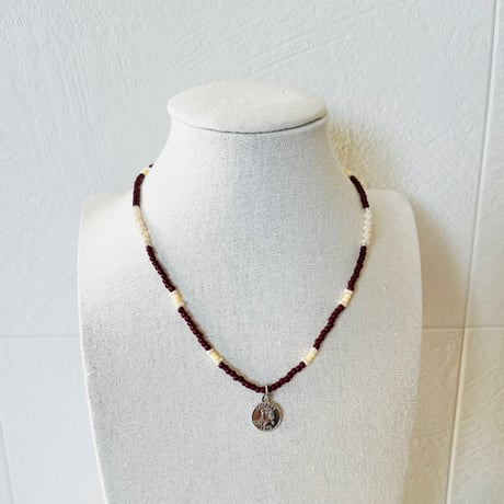 Coin beads necklace "yellow"