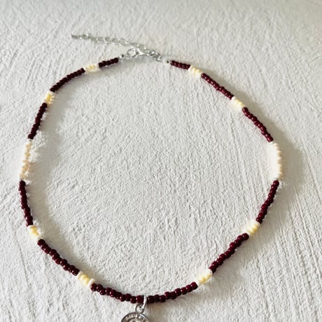 Coin beads necklace "yellow"