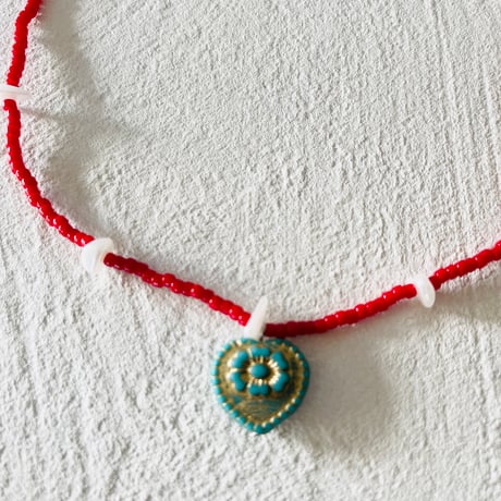 Red beads necklace