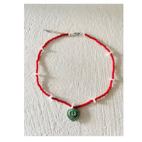 Red beads necklace