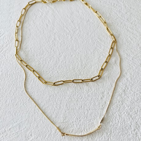 Gold color necklace set