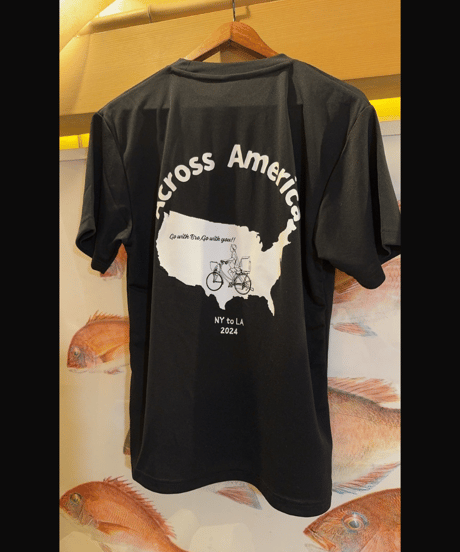 アメリカ横断応援Tシャツ