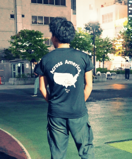 アメリカ横断応援Tシャツ