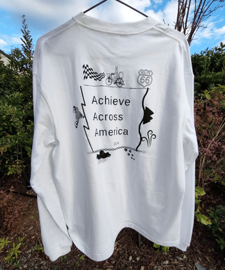 アメリカ横断ゴール記念ロングTシャツ(長袖)