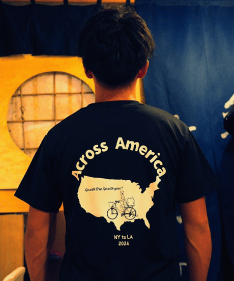 アメリカ横断応援Tシャツ