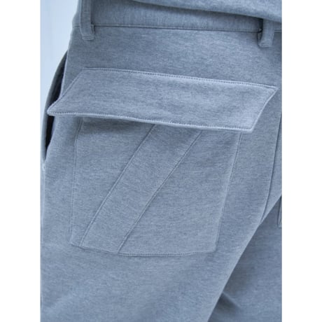T-POCKET Jersey Flare Pants-White