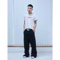 T-POCKET Jersey Flare Pants-Black
