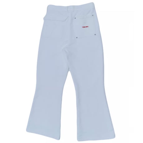 T-POCKET Jersey Flare Pants-White