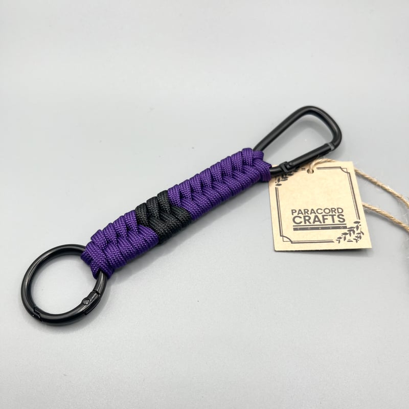 パラコード キーホルダー（柔術 紫帯 Purple Belt） | Paracord Craf