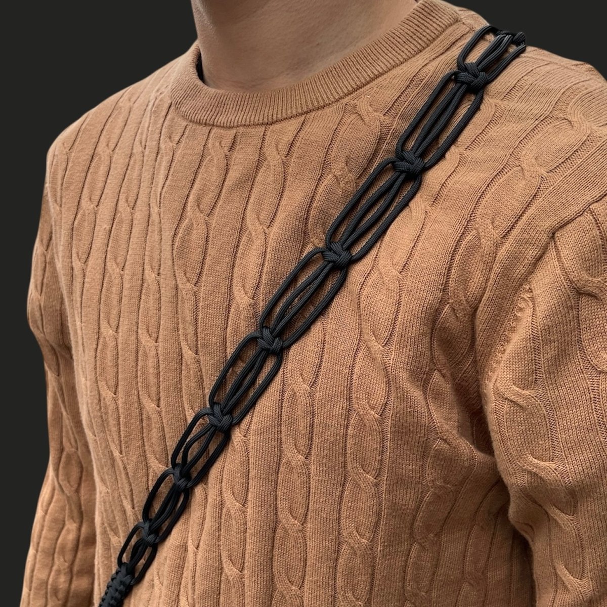 パラコード ショルダーストラップ TYPE2（ブラック） | Paracord