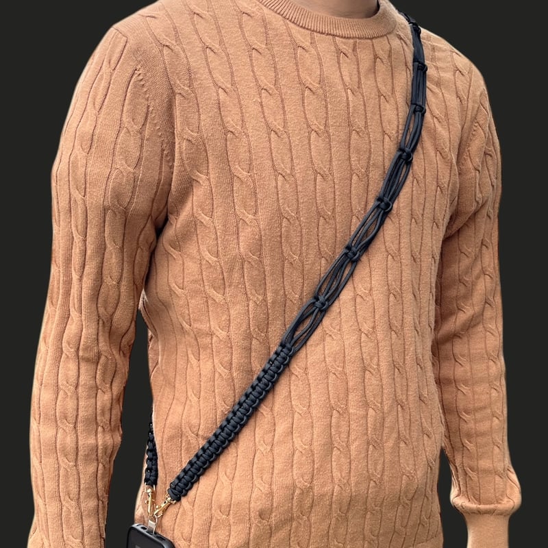 パラコード ショルダーストラップ TYPE2（ブラック） | Paracord