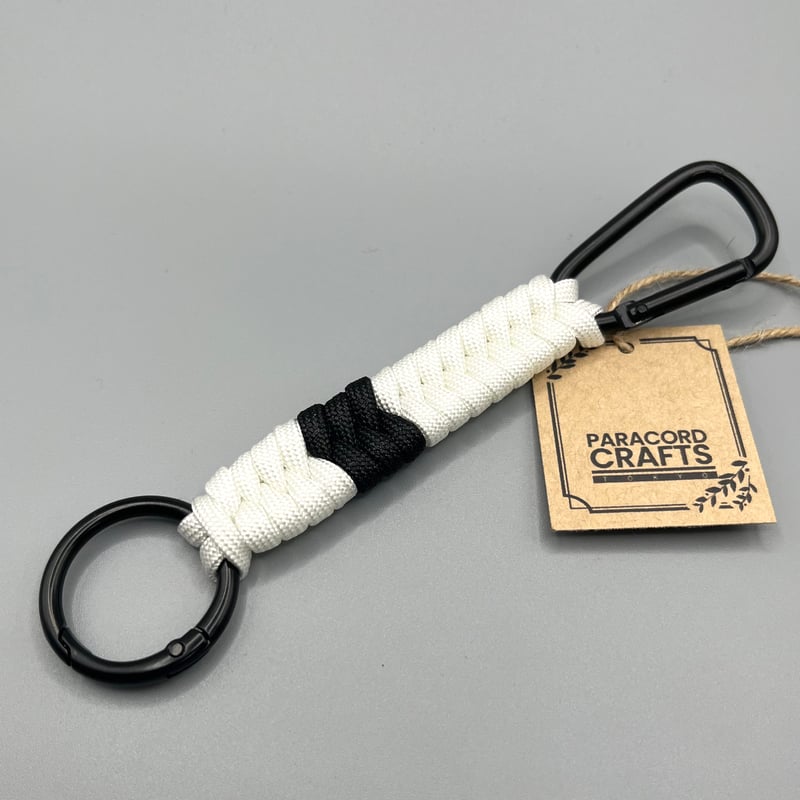 パラコード キーホルダー（柔術 白帯 White Belt） | Paracord Craft