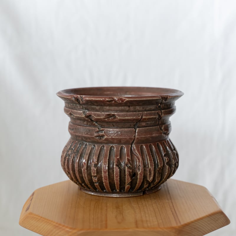 保田修作　　植木鉢　【塊根植物　多肉植物 カリグラフィー 器 陶器 作家】 保田修作 陶器鉢 鉢 塊根植物 多肉植物 珍奇植物 静岡 ANTIDOTE 通販