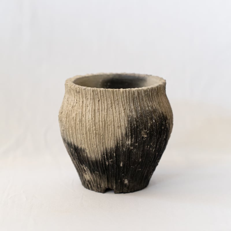 出口結莉 陶器鉢 草窯焼植木鉢 作家鉢 植木鉢 鉢 塊根植物 多肉植物