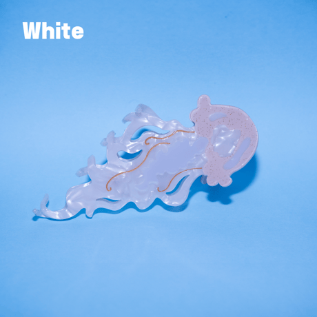 ふわりと浮かぶクラゲの夢　ヘアクリップ