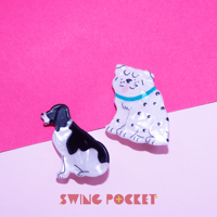 いつも一緒だよdog　ミニヘアクリップ