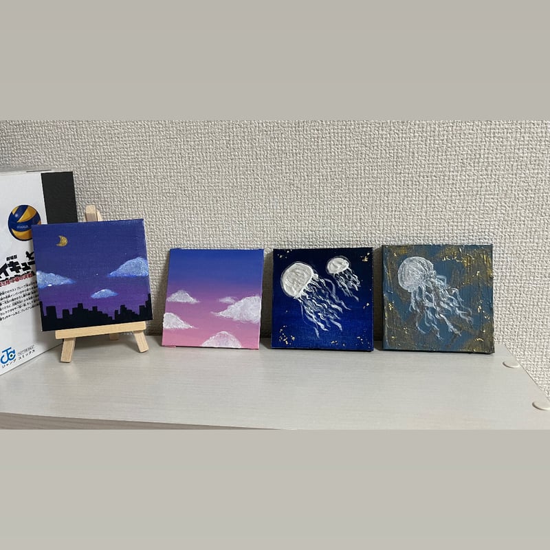 ミニキャンバスアート 夜空 Vo.2 イーゼル付き(ご不要で-100円